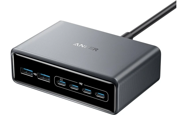 Anker Prime Charger, 200W 6-Port GaN Charging Station, USB-C PD Fast Charging Desktop Charger, Compatible with iPhone, Samsung, MacBook